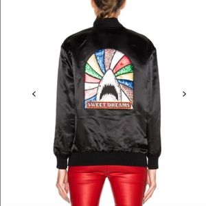 SAINT LAURENT Oversize Shark Sequin Teddy Jacket